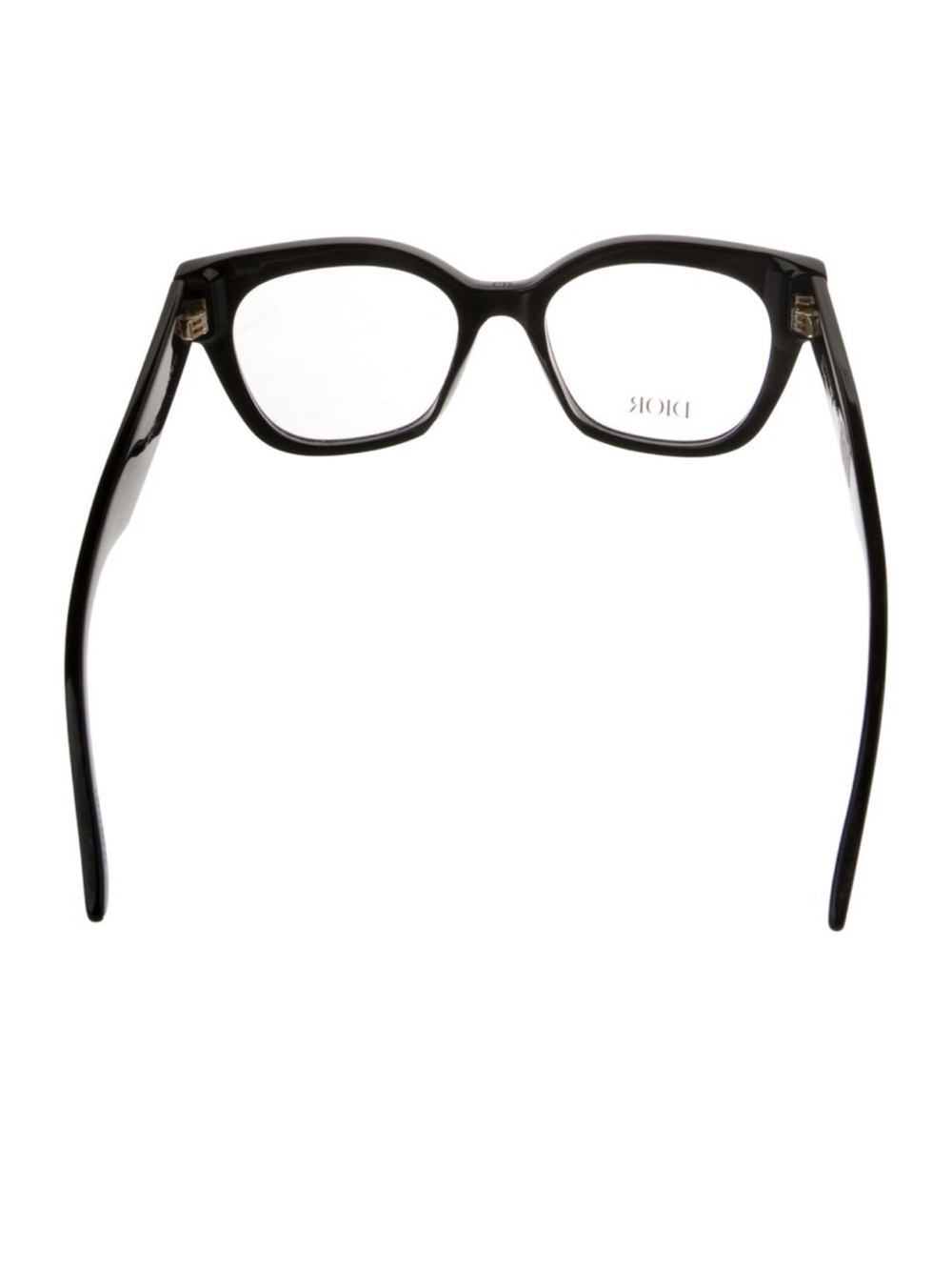 Dior Black Cat-Eye Optical Glasses with Gold Accents - Picture 3 of 3